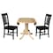 International Concepts 42 in. Dual Drop Leaf Table with 2 Splat Back Dining Chairs - 3 Piece Dining Set K01-42DP-C46-10P - alternate 5